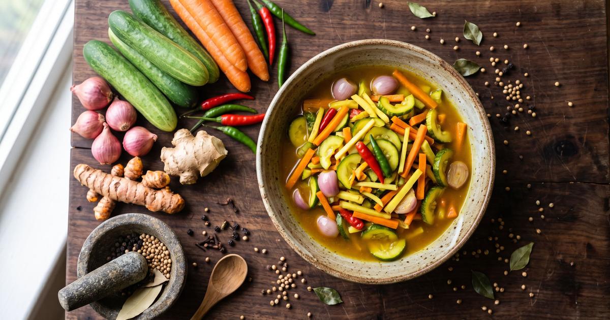 Acar Kuning, Indonesian Turmeric Pickle