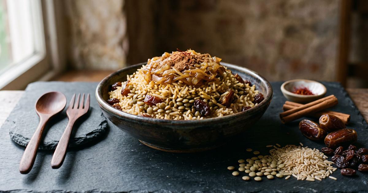 Adas Polo, Persian Lentil and Date Rice