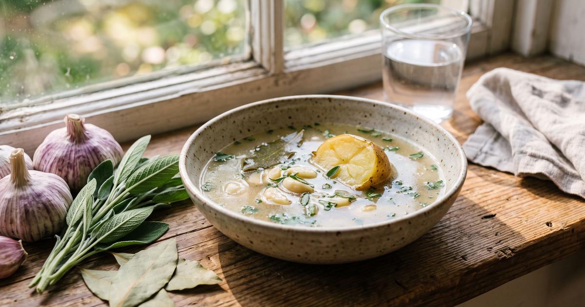 Aigo Boulido, Provencal Garlic Soup