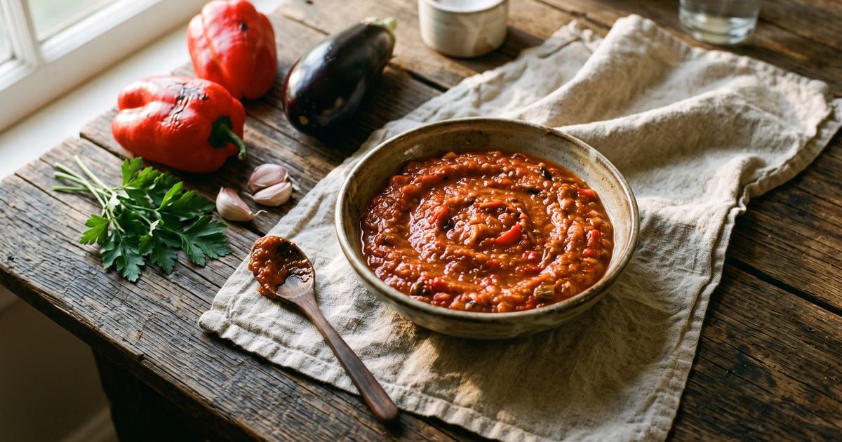 Ajvar, Serbian Roasted Red Pepper Relish