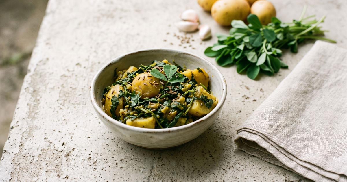 Aloo Methi, Potatoes with Fenugreek