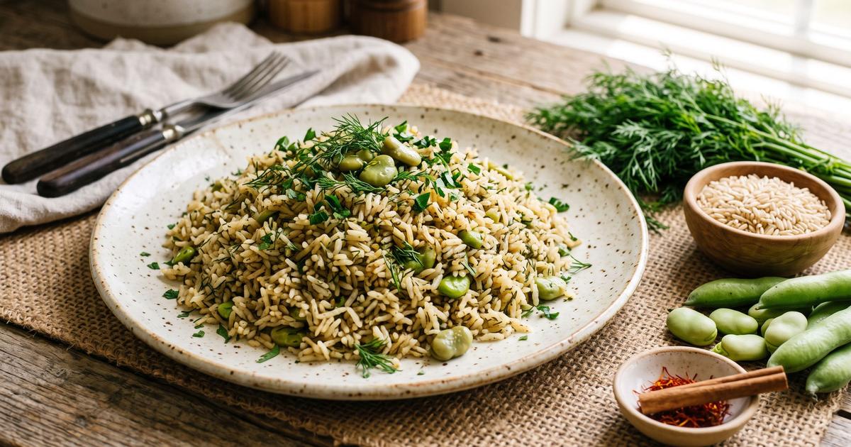 Baghali Polo, Persian Dill and Fava Rice