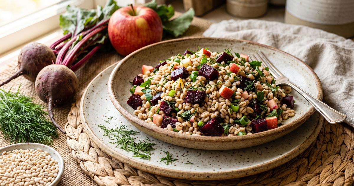 Scandinavian Barley and Beet Salad