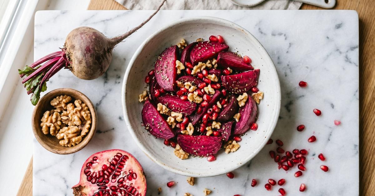 Beet and Walnut with Pomegranate