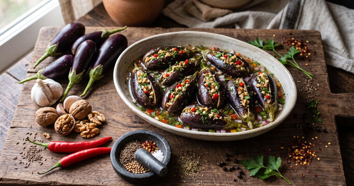Betengan Mekhalel, Egyptian Pickled Eggplant