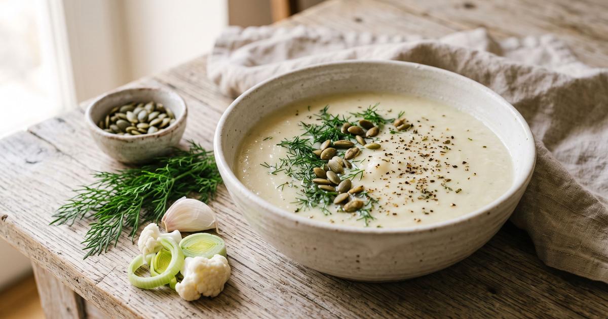 Blomkalssuppe, Danish Cauliflower and Dill Soup