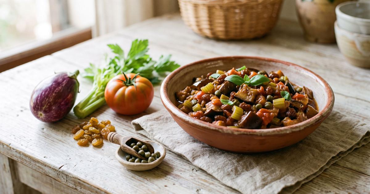 Caponata, Sicilian Sweet and Sour Eggplant