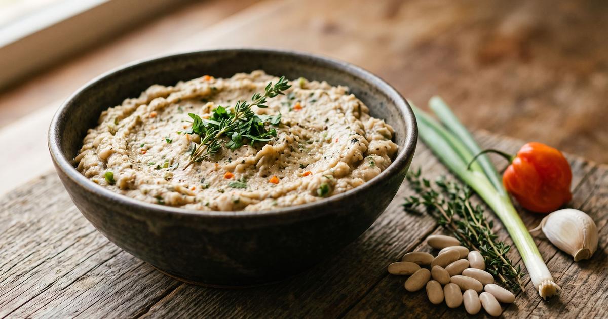 Caribbean Green Seasoning White Bean Dip