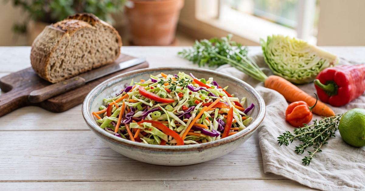 Caribbean Slaw with Lime and Thyme