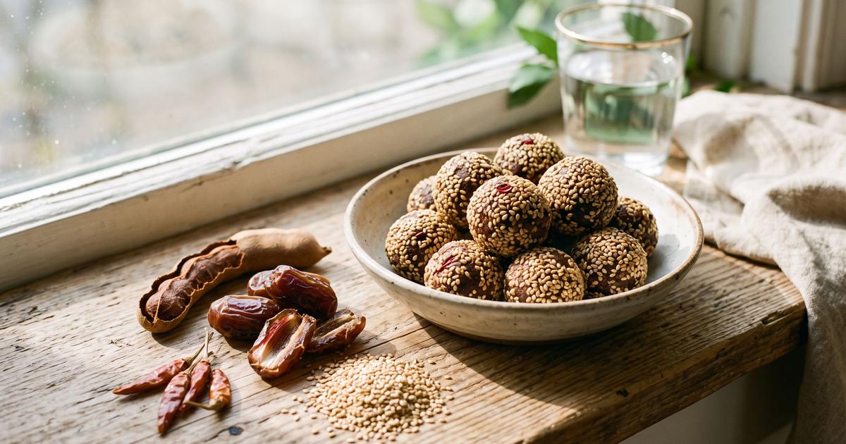 Tamarind Balls, Caribbean Date-Sweetened