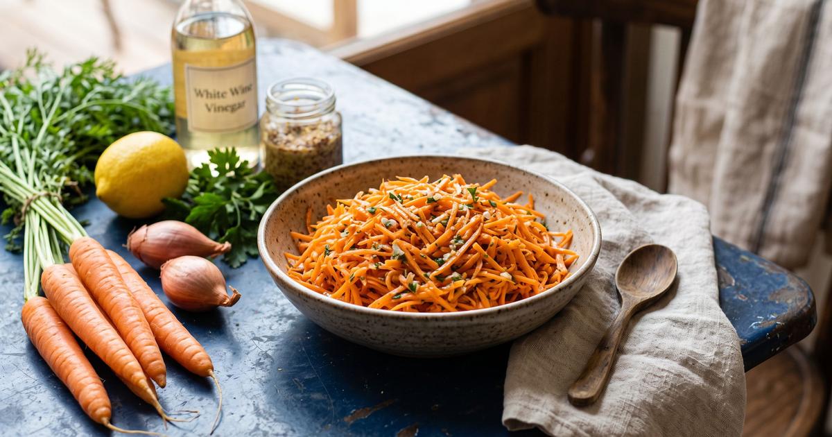 Carottes Râpées, French Grated Carrot Salad