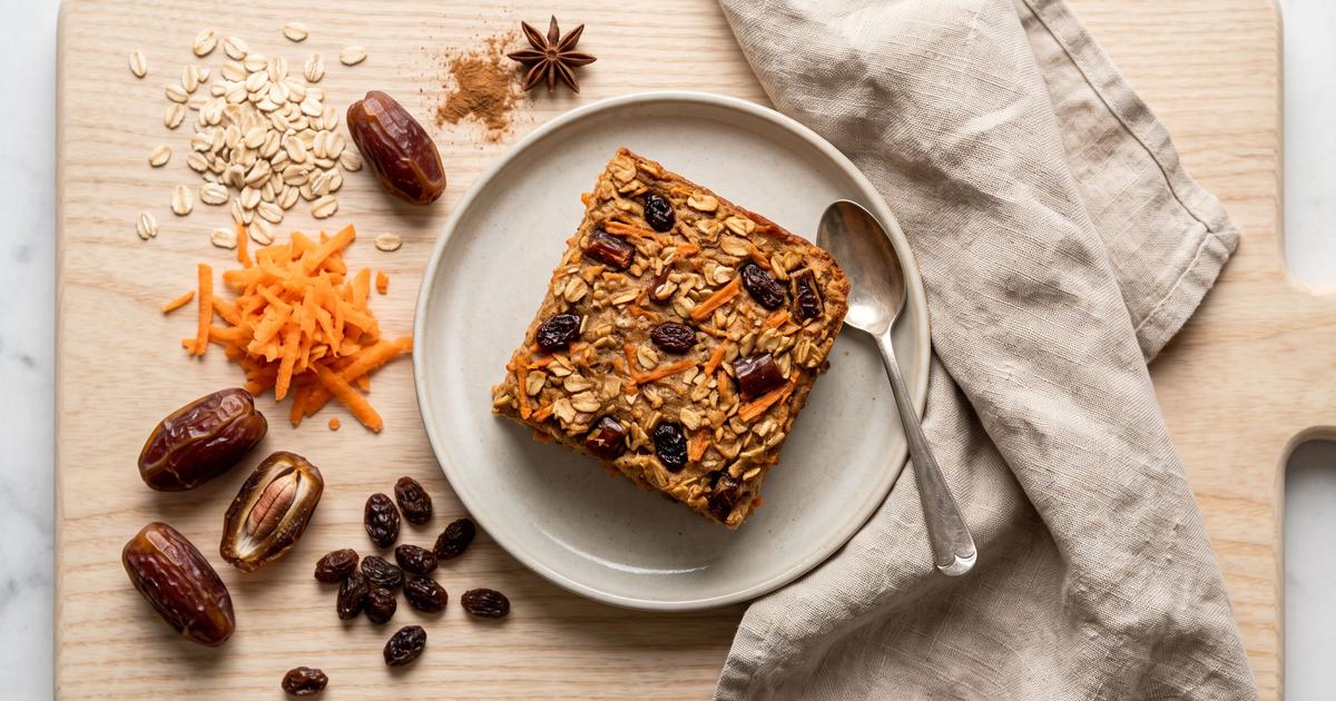 Carrot Cake Overnight Baked Oatmeal