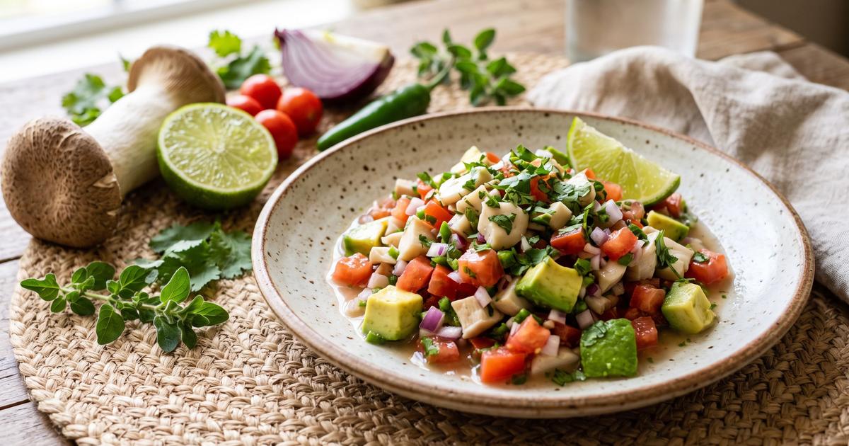 Ceviche de Champinones, Mexican Mushroom Ceviche
