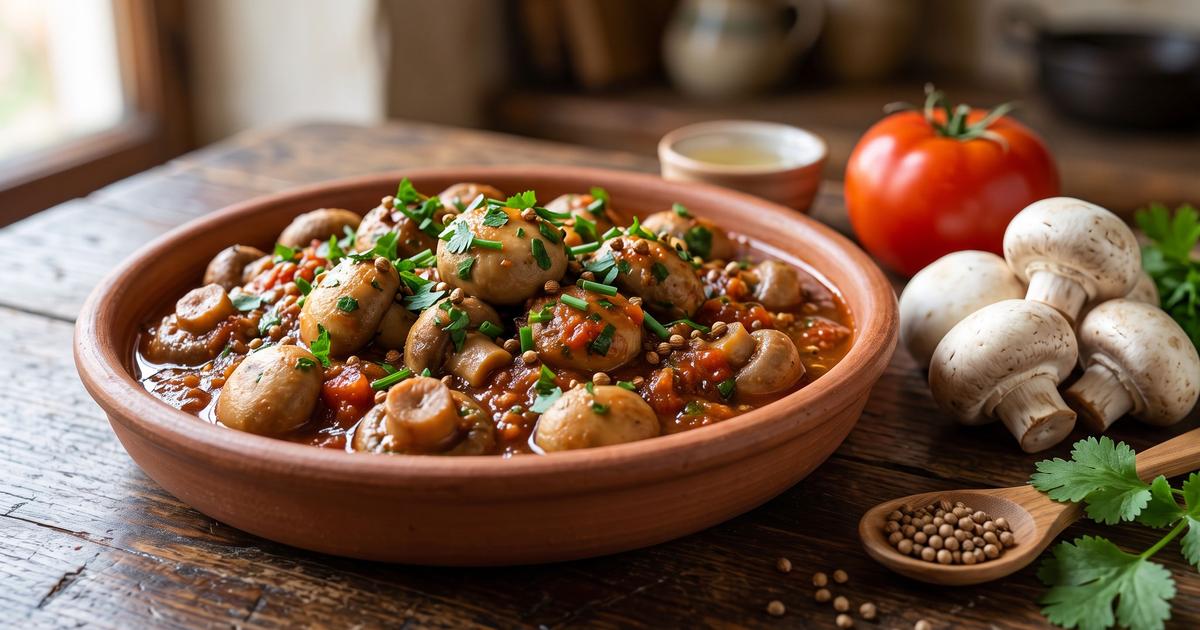 Champignons à la Grecque, Marinated Mushrooms