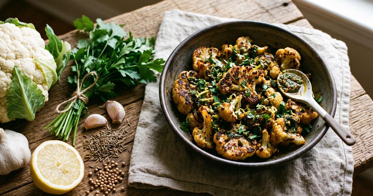 Chermoula Roasted Cauliflower