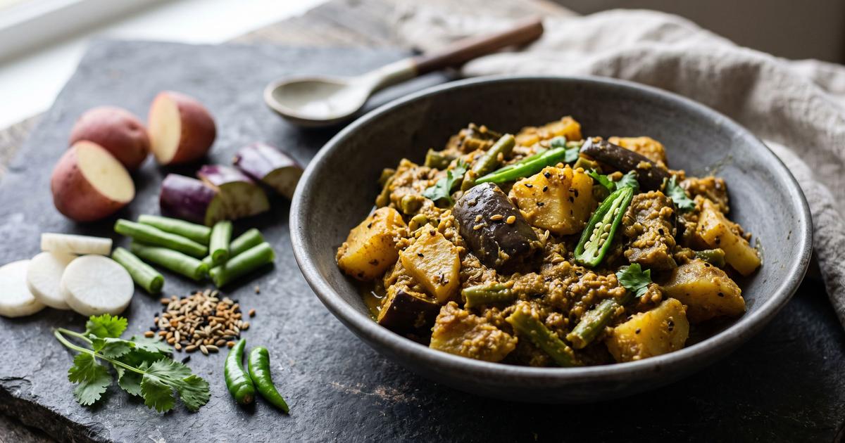 Chorchori, Bengali Mixed Vegetables with Panch Phoron