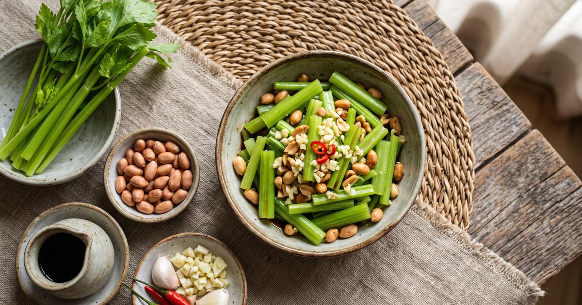 Cold Celery and Peanut Salad