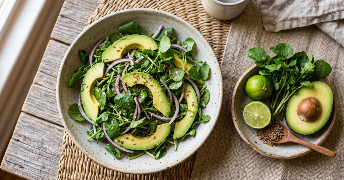 Cuban Avocado and Watercress Salad