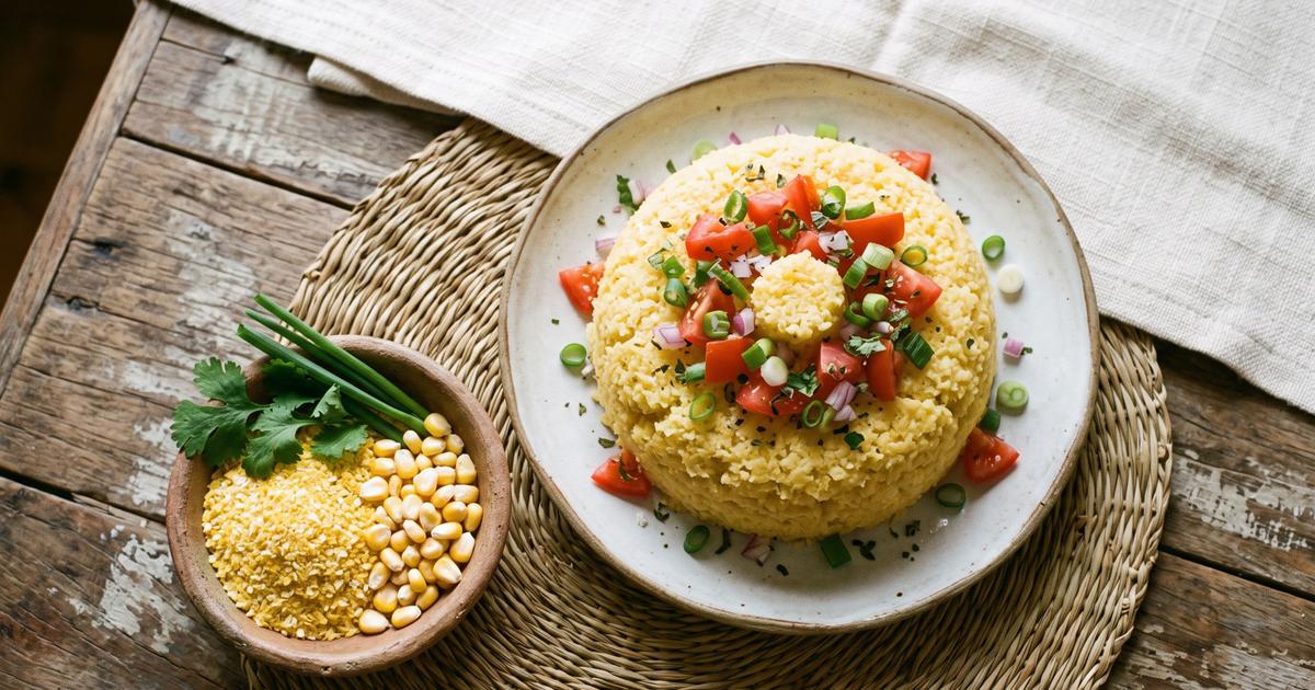 Cuscuz Nordestino, Brazilian Steamed Cornmeal