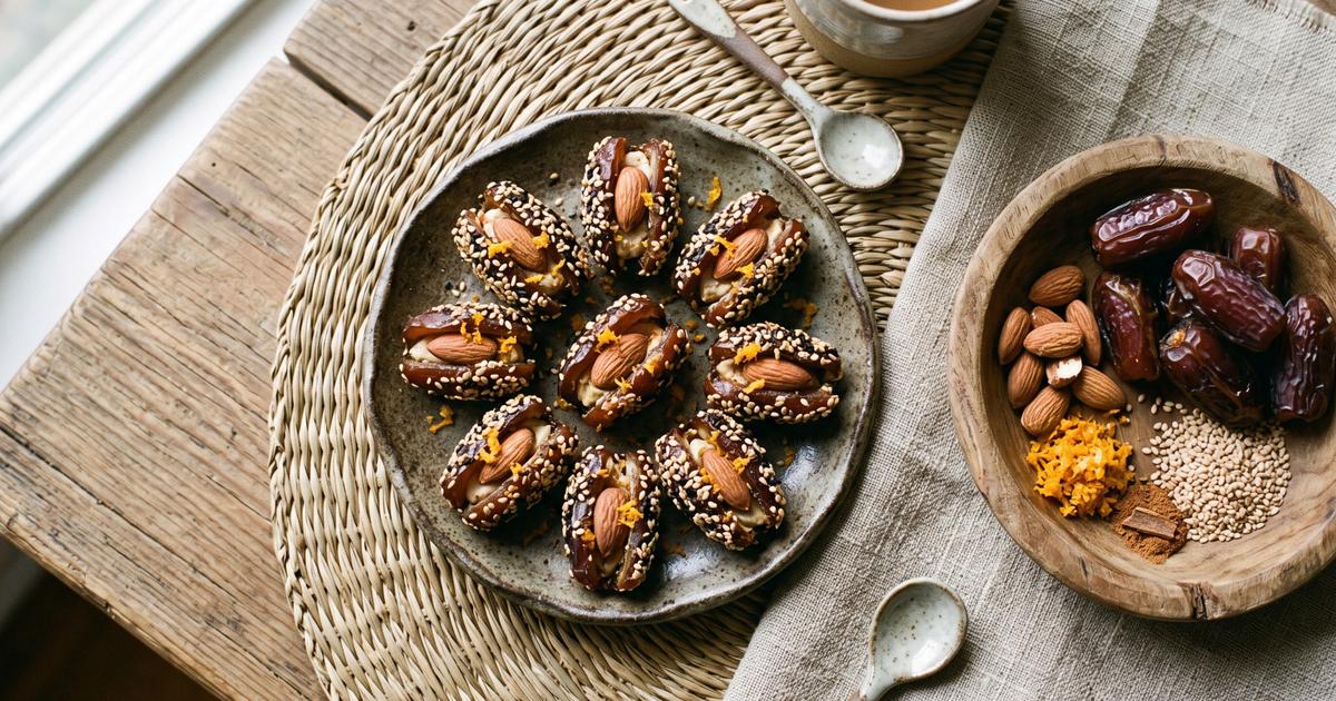 Datteri Ripieni, Sicilian Almond-Stuffed Dates