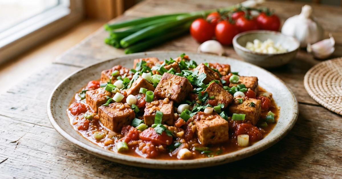 Dau Sot Ca, Vietnamese Tofu in Tomato Sauce