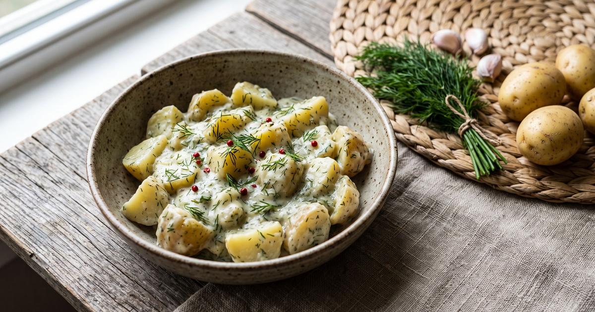 Dillstuvad Potatis, Swedish Creamed Dill Potatoes