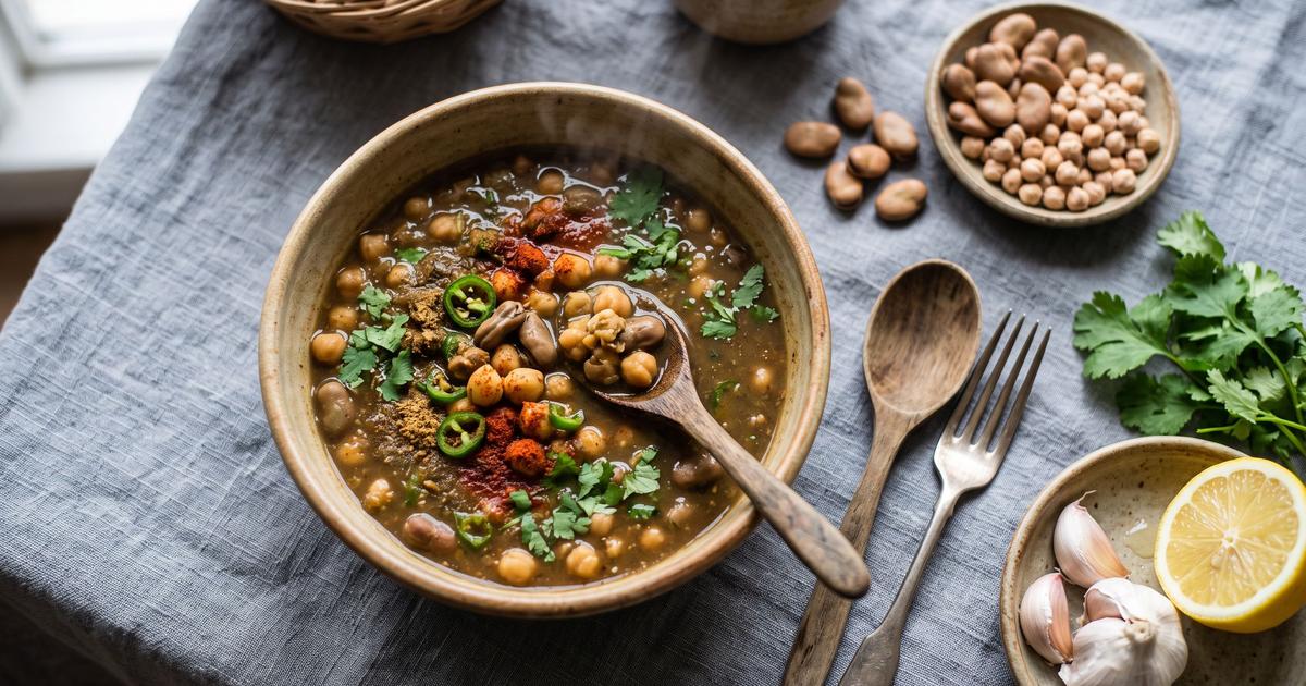 Doubara, Algerian Chickpea and Fava Soup