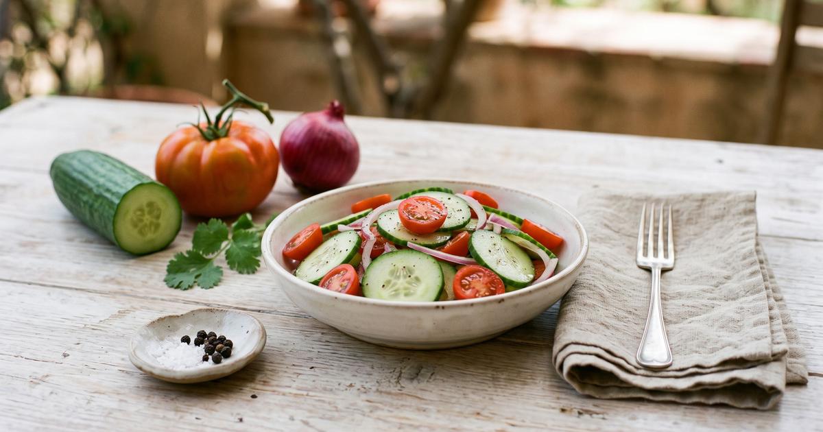 Ensaladang Pipino at Kamatis, Filipino Cucumber and Tomato Salad