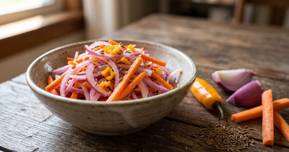 Escabeche de Verduras, Peruvian Tangy Marinated Vegetables