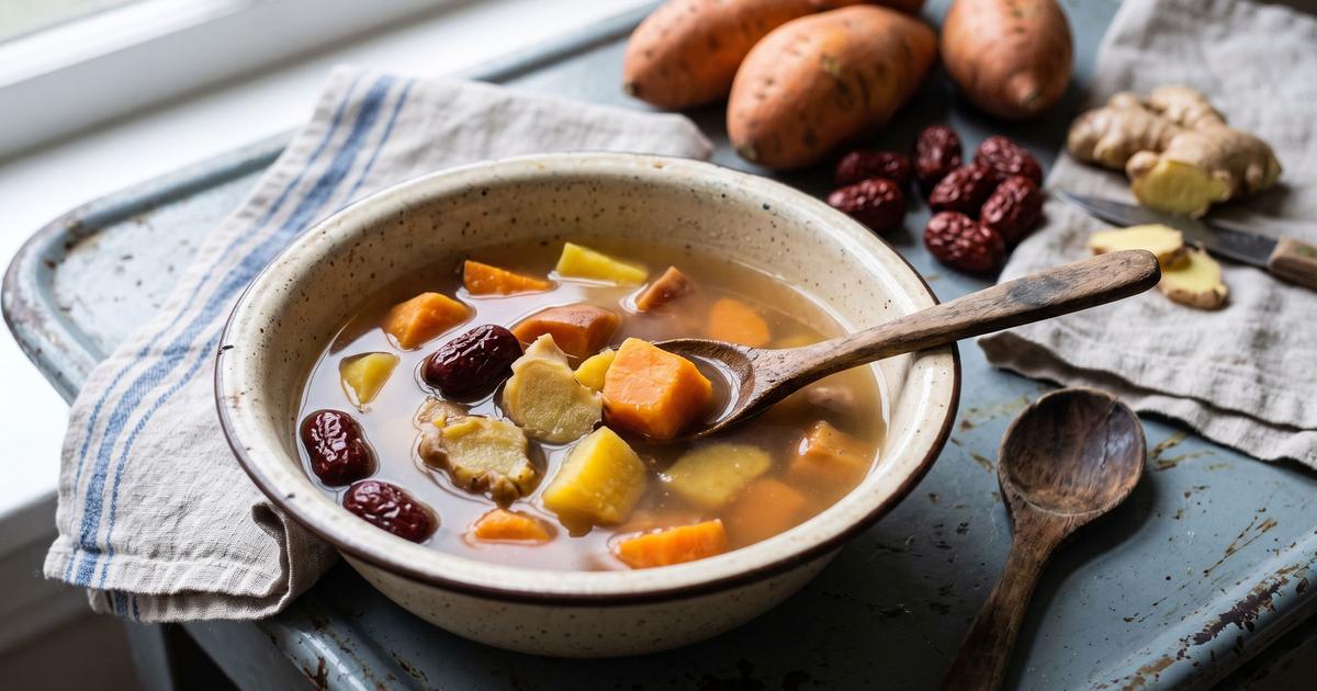 Fan Shu Tang Shui, Ginger Sweet Potato Soup