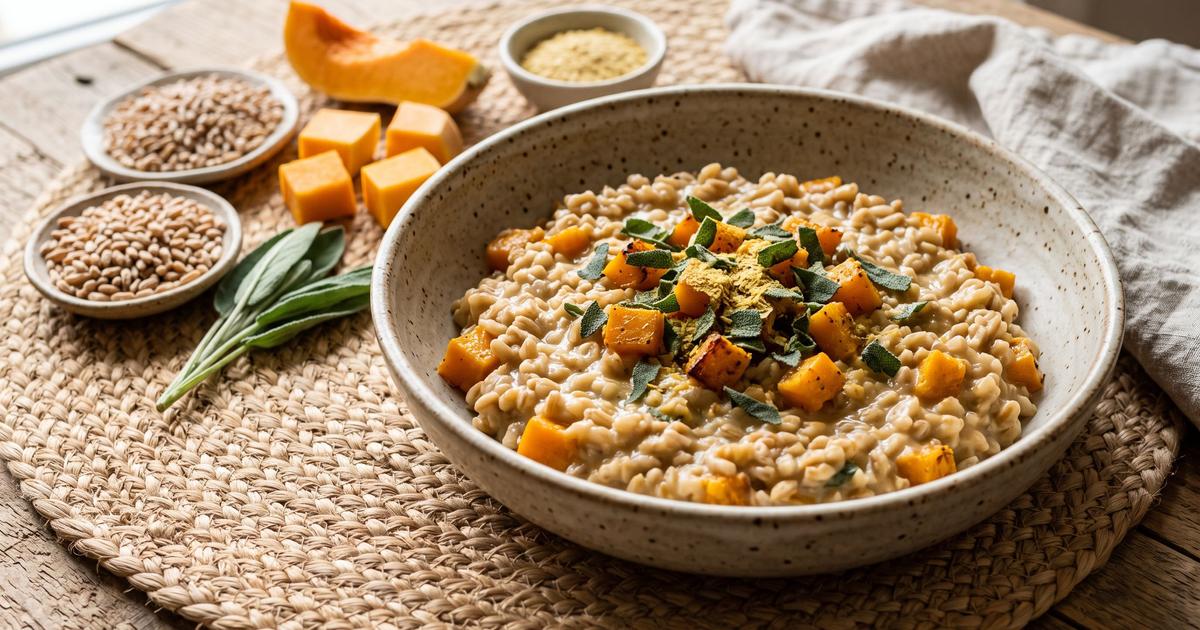 Farrotto alla Zucca, Creamy Butternut Farro