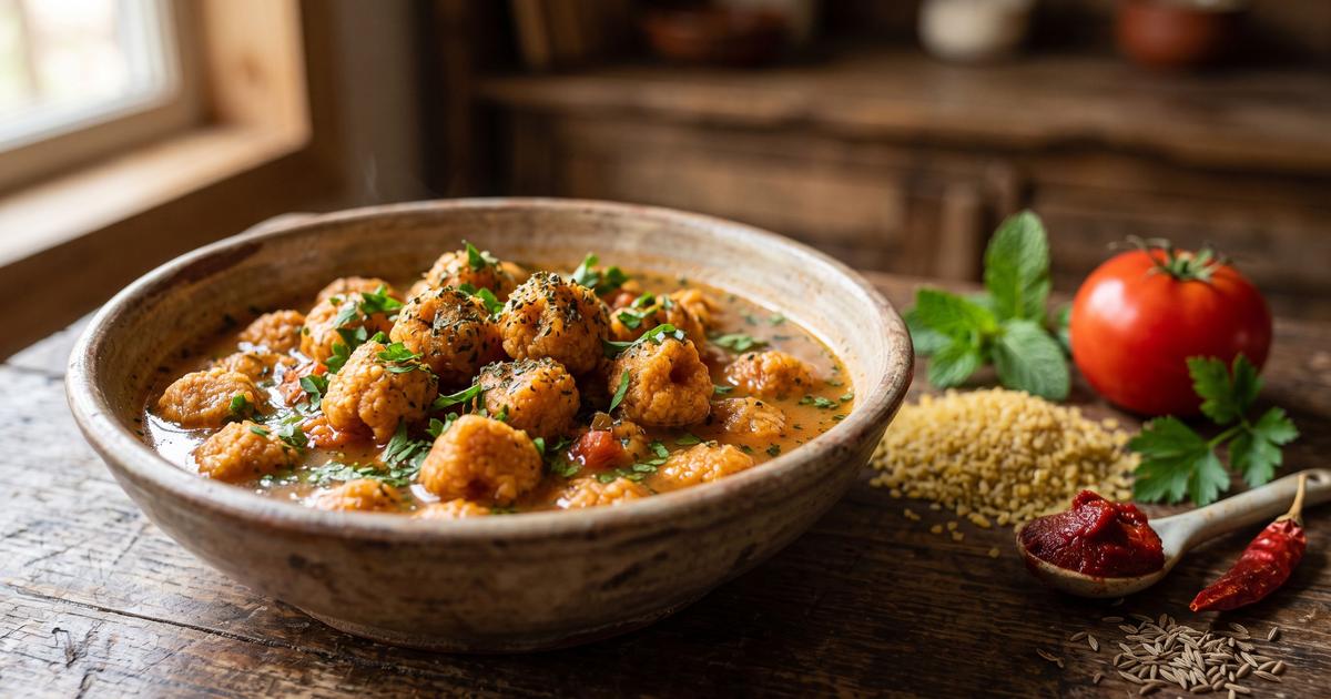 Fellah Köftesi, Turkish Bulgur Köfte in Tomato
