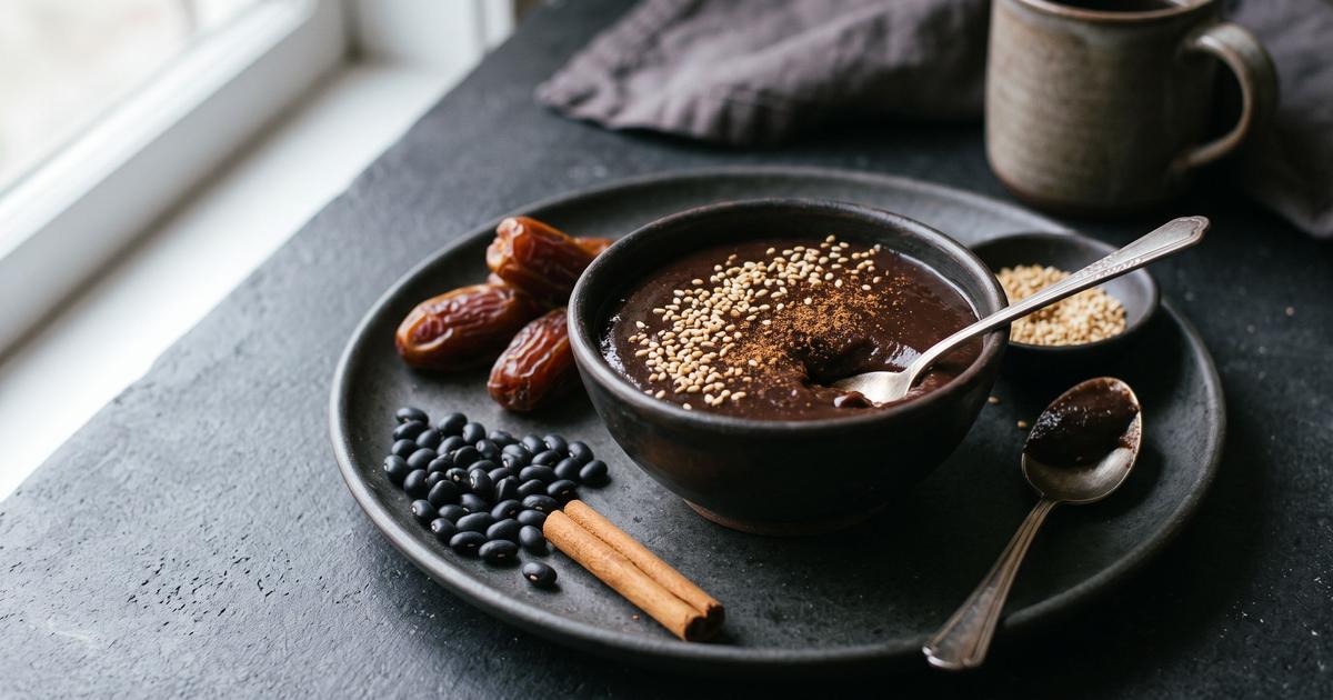 Frejol Colado, Peruvian Sweet Black Bean Pudding
