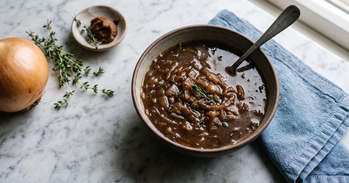 French Onion Soup, No Oil