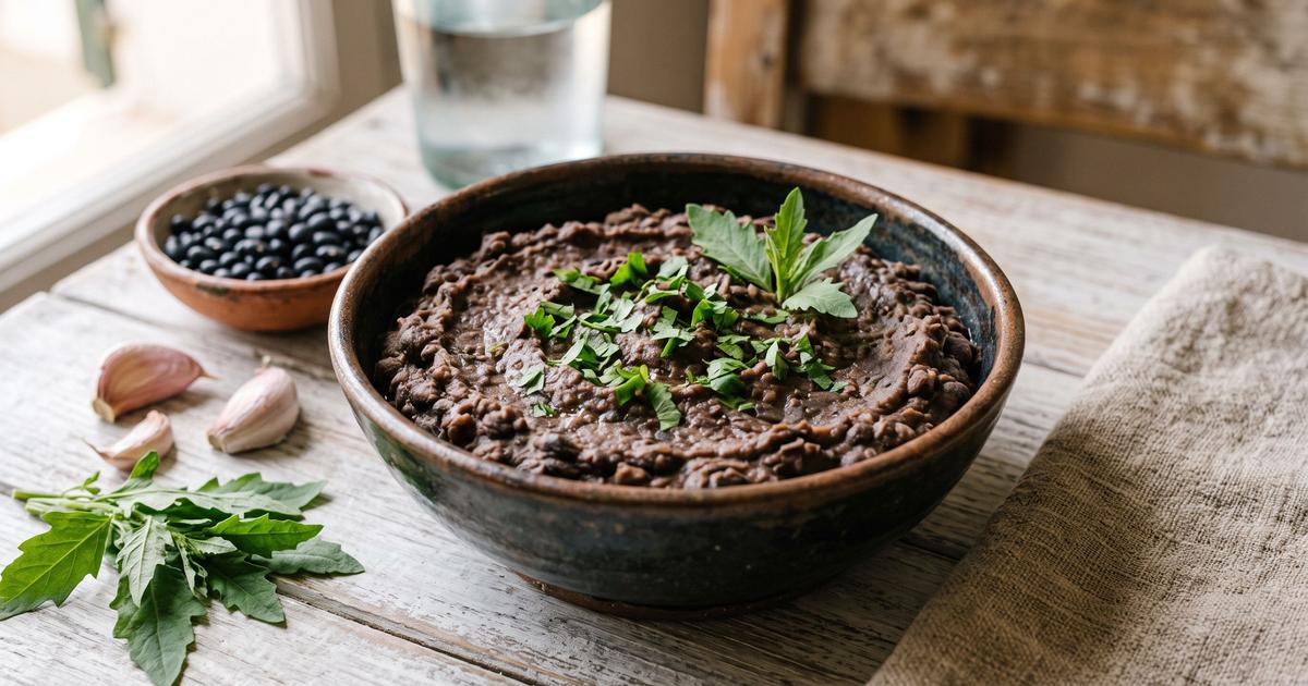 Frijoles Negros Refritos, Tex-Mex Refried Black Beans
