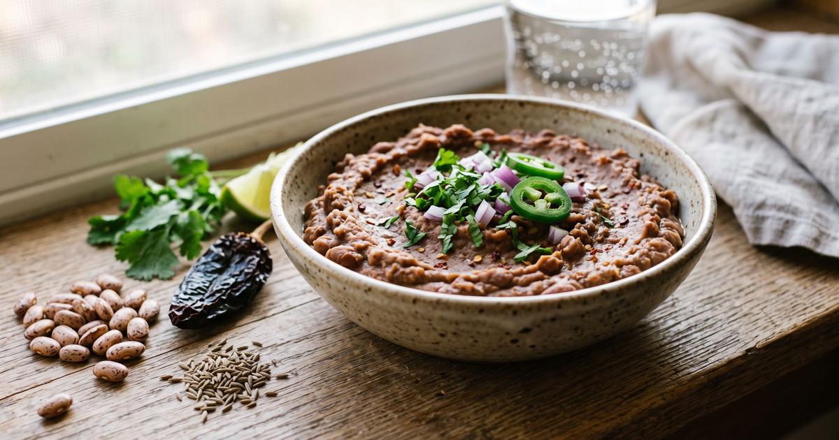 Frijoles Refritos, Refried Pinto Beans