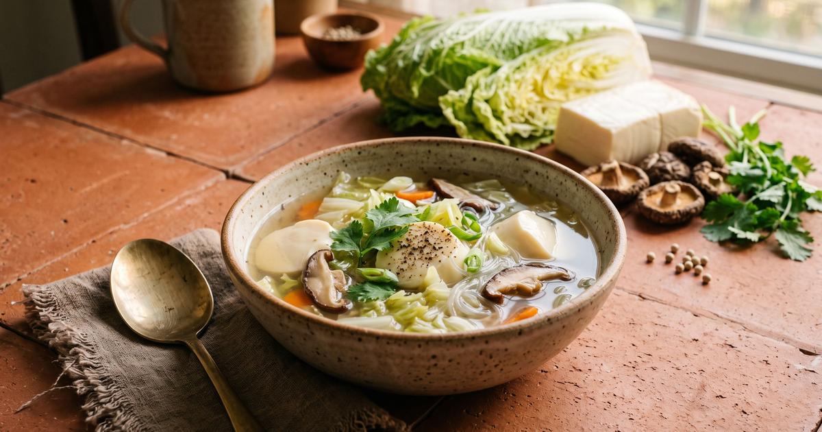 Gaeng Jued Tao Hu, Thai Clear Tofu Soup