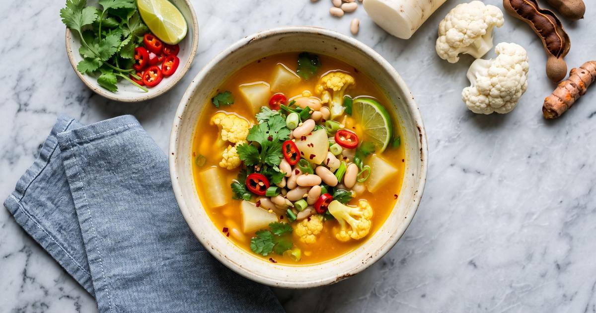 Gaeng Som, Thai Sour Tamarind Vegetable Soup
