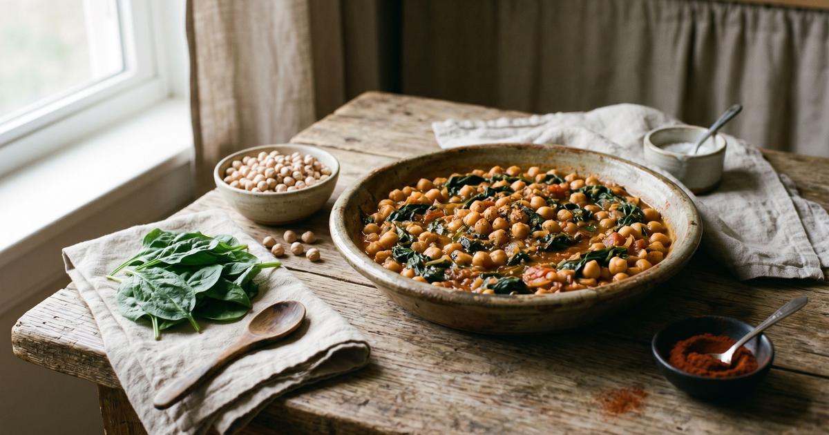 Garbanzos con Espinacas