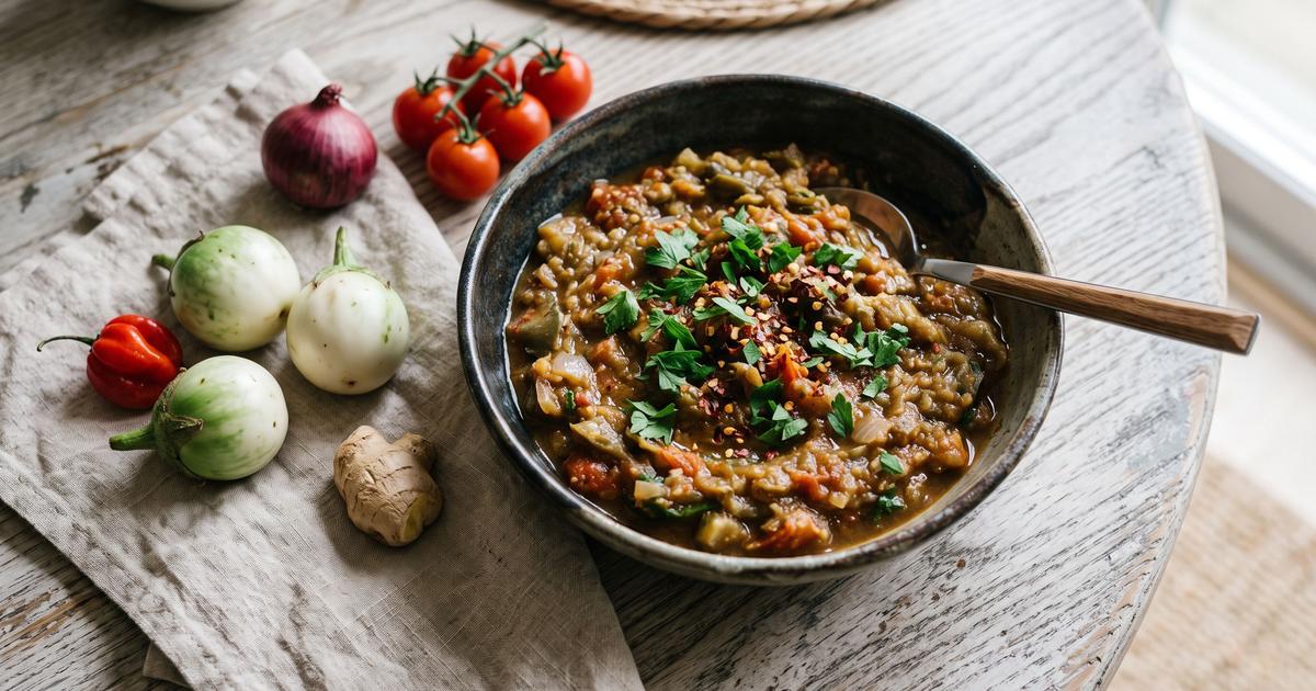 Garden Egg Stew, Nigerian Eggplant