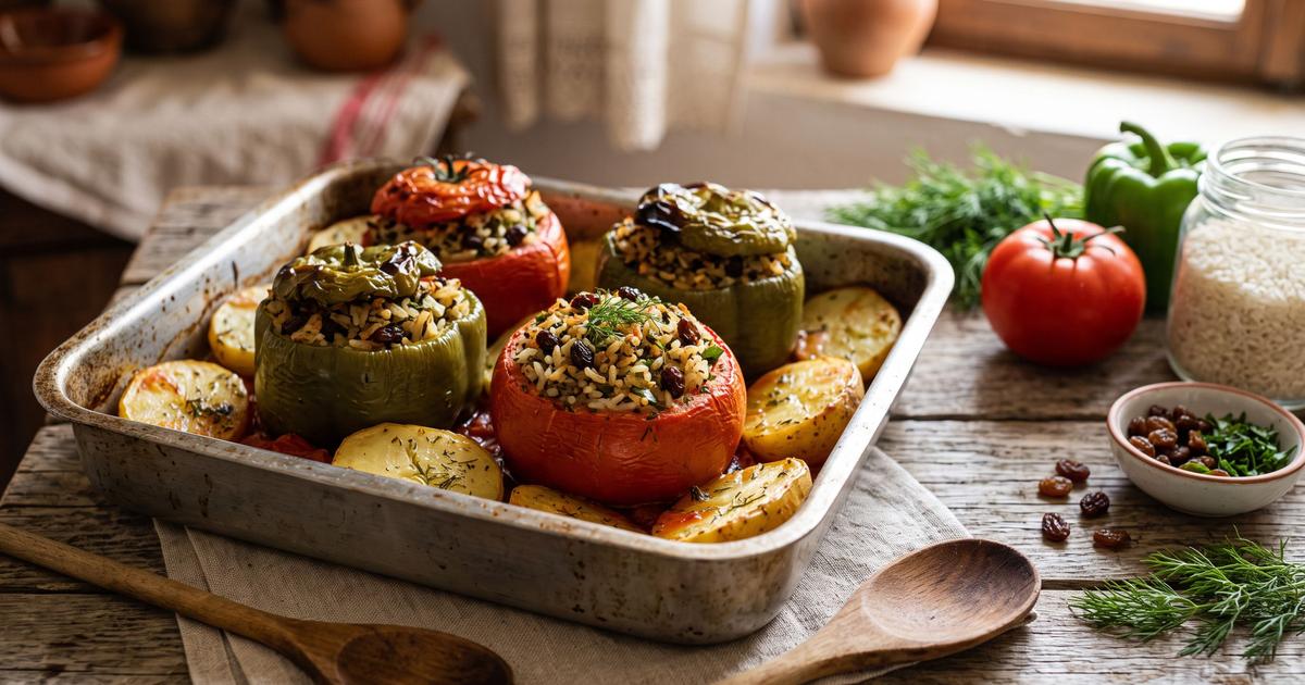 Gemista, Greek Baked Stuffed Vegetables