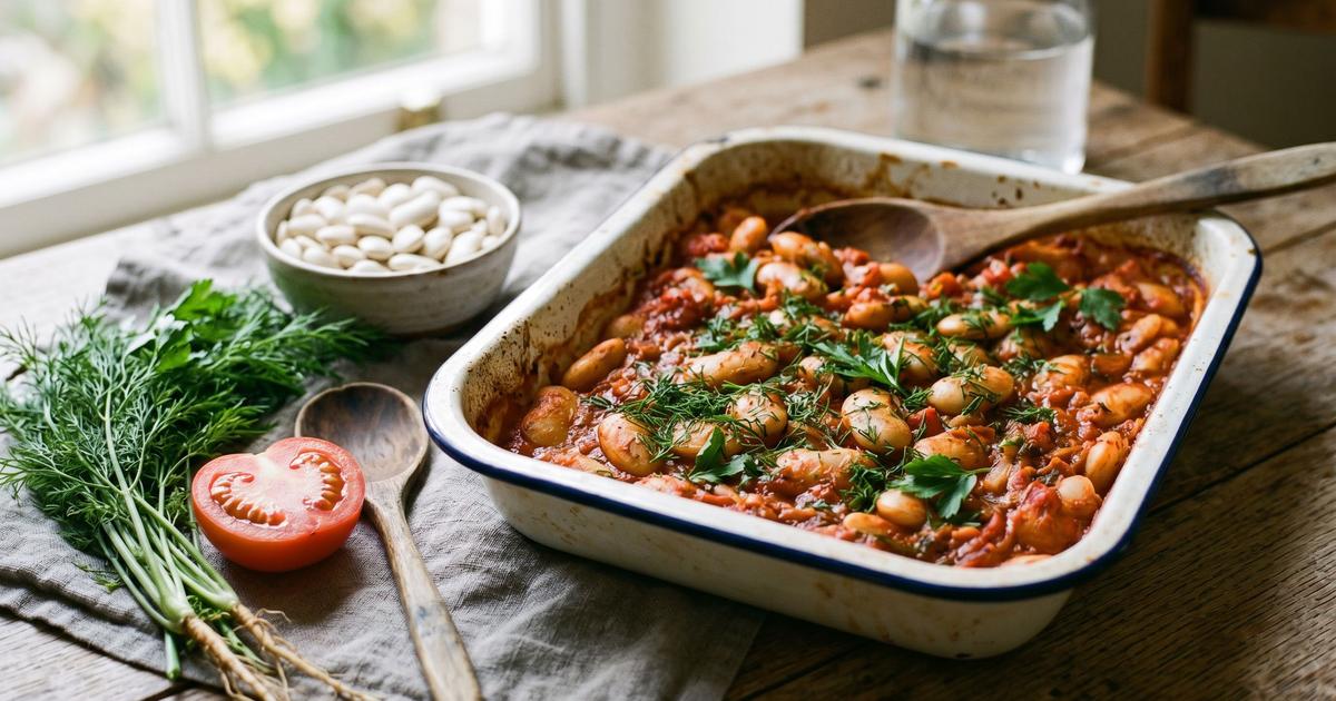 Gigantes Plaki, Greek Baked Beans