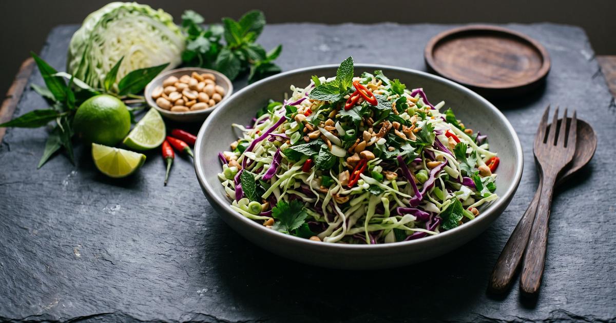 Goi Bap Cai, Vietnamese Cabbage and Herb Salad