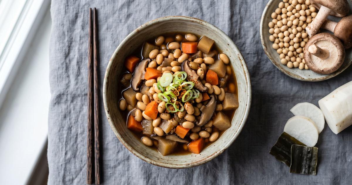 Gomoku Mame, Simmered Soybeans and Vegetables