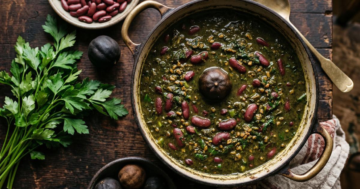 Gormeh-Style Herb and Bean Stew