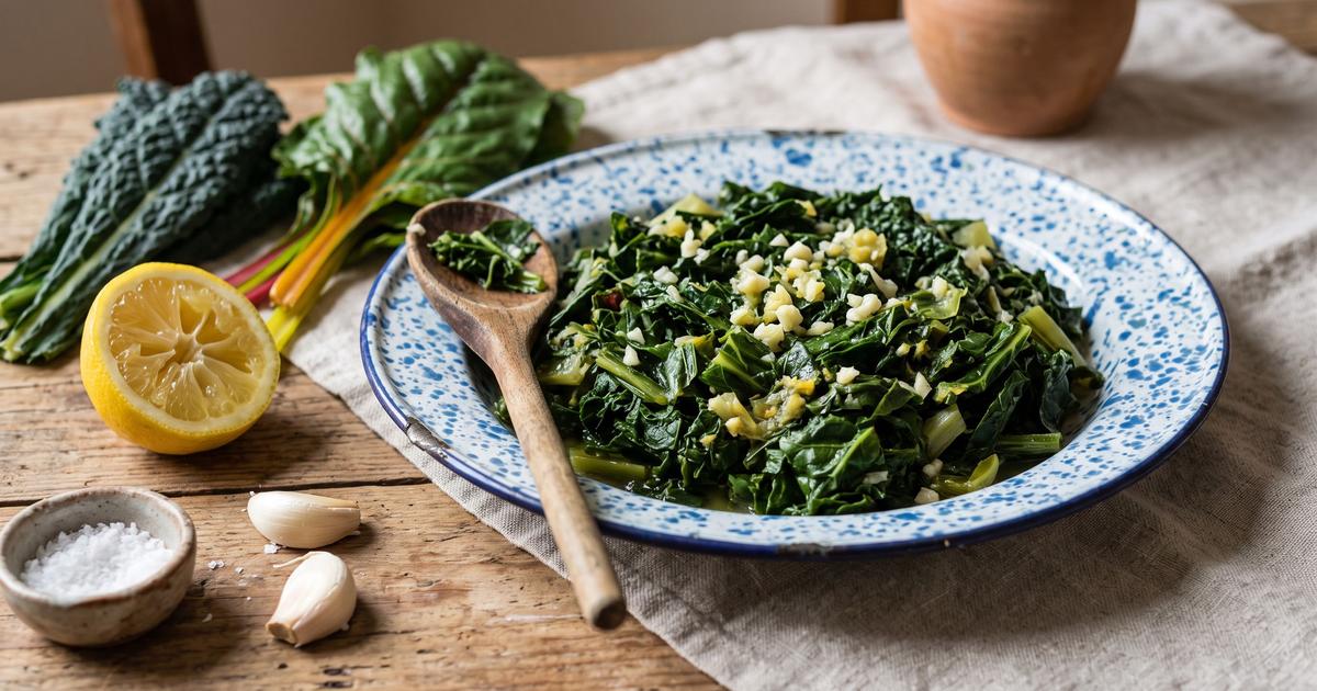 Horta, Greek Boiled Greens with Lemon
