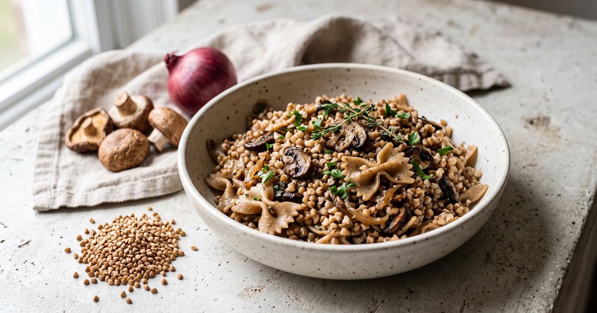Kasha with Mushrooms and Onions