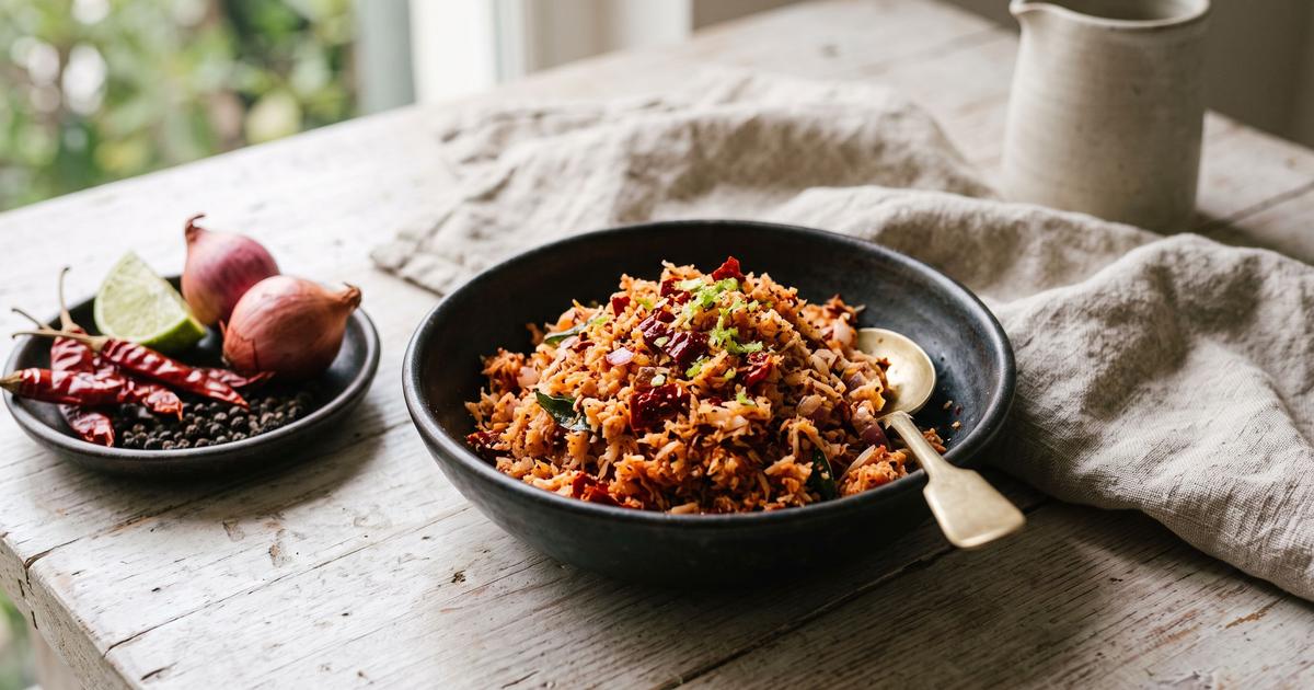 Katta Sambol, Sri Lankan Roasted Chili Sambol