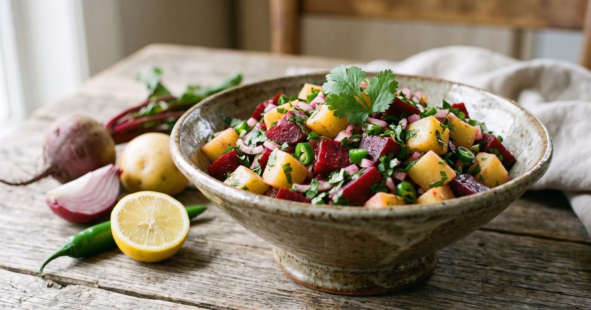 Keysir Selata, Ethiopian Beetroot and Potato Salad