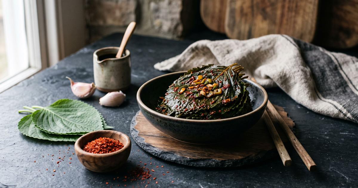 Kkaennip-jorim, Soy-Braised Perilla Leaves